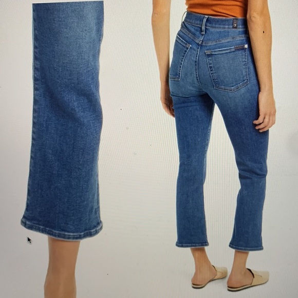 NWT 7 For All Mankind High Waisted Slim Kick Flare Jeans - Picture 10 of 10
